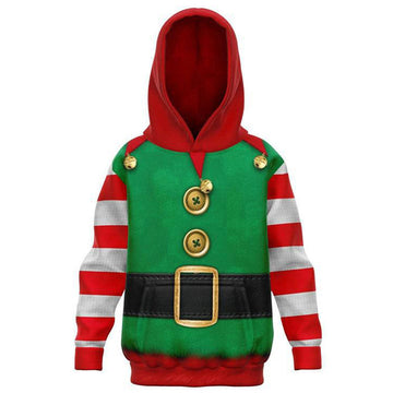 Navidad Christmas Sudadera Christmas Elf Duende Navideño Cosplay Sudadera para Niños